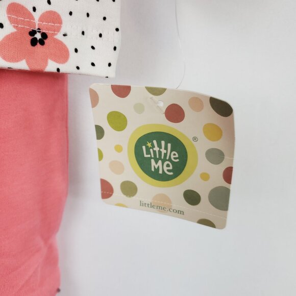 Little Me Baby Girl 3 Piece Set Lng Slv Floral Top Pink Pant Footed & Hat Sz 3M - Picture 3 of 11